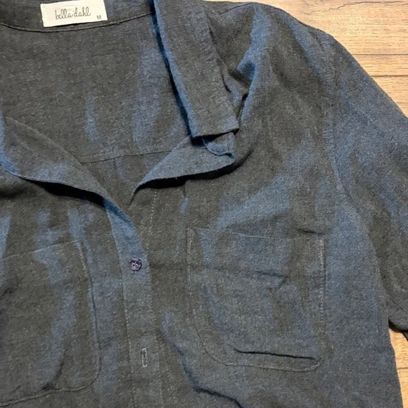 Bella Dahl Charcoal Button Down Shirt - Picture 3 of 4